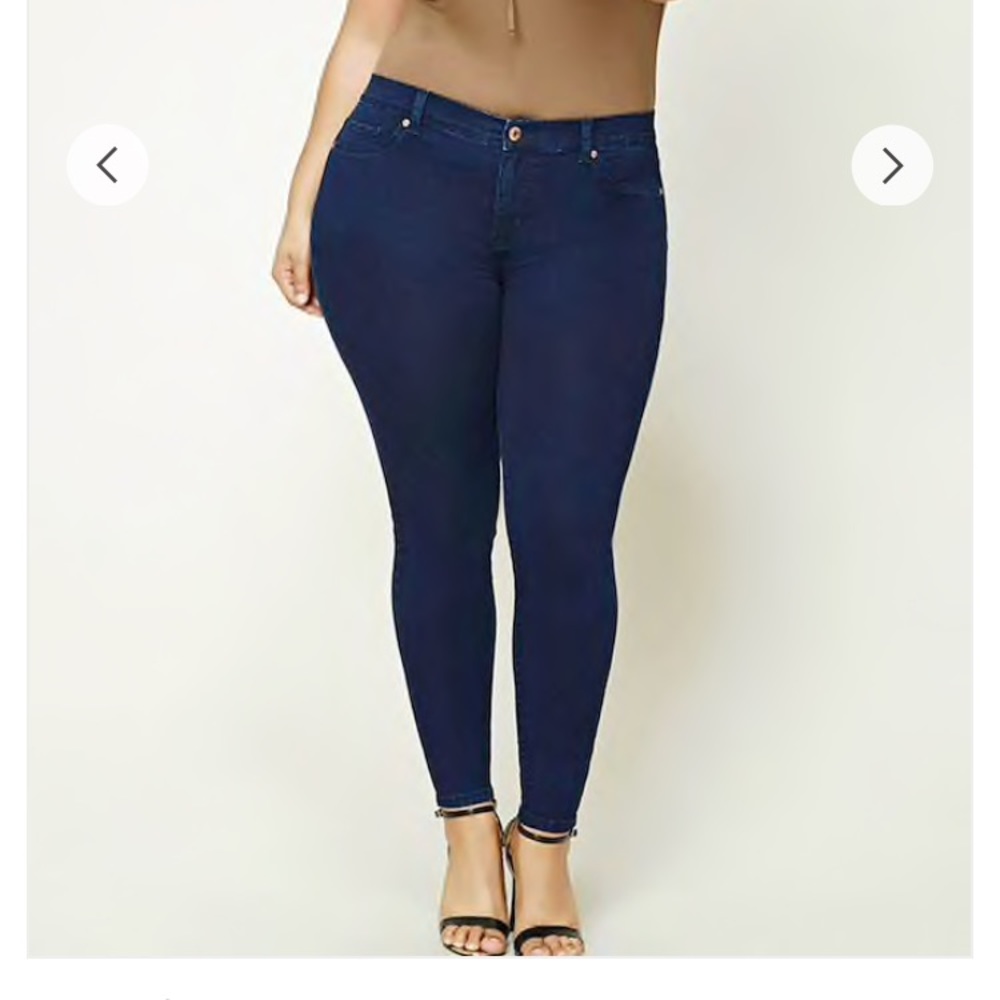 Forever 21 plus Mid Rise Skinny Jeans